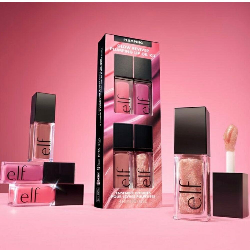 New elf Glow Reviver Plumping Lip Oil Kit